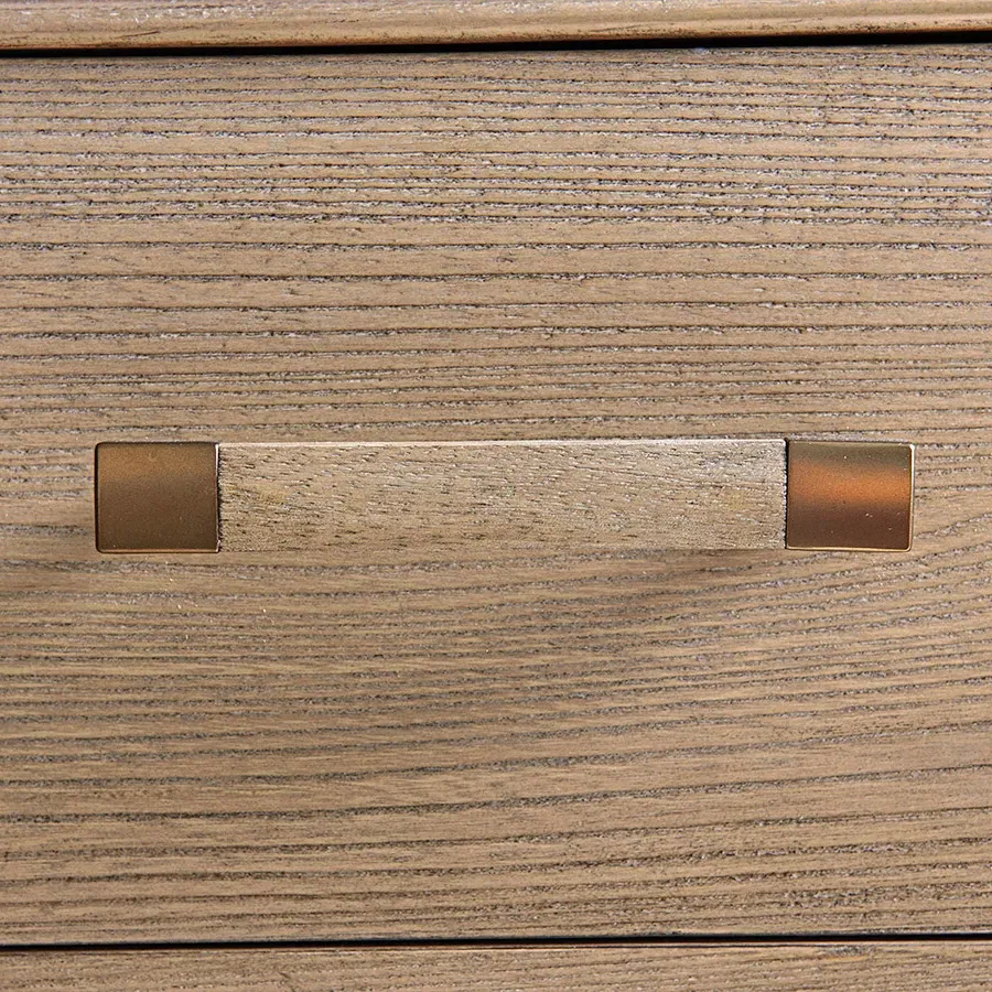 Barwick 3-Drawer Chest with Bar Pulls - Brown, Wood