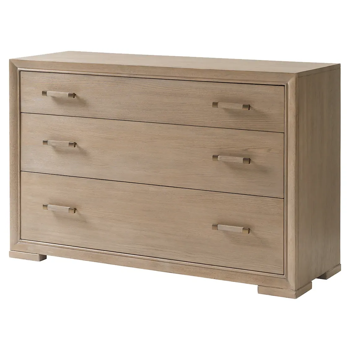 Barwick 3-Drawer Chest with Bar Pulls - Brown, Wood image