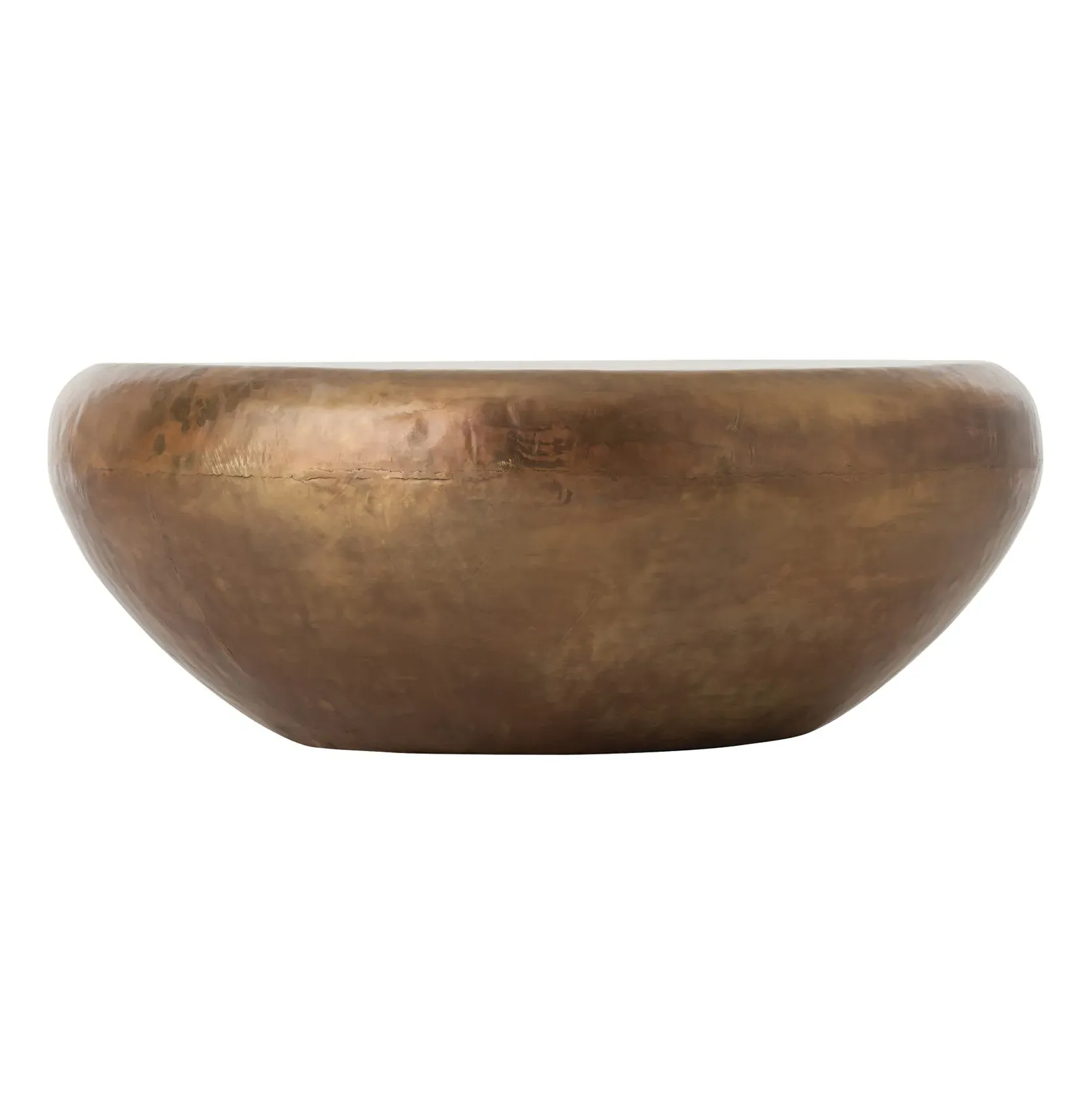 Bates Round Coffee Table - Burnt Brass, Iron