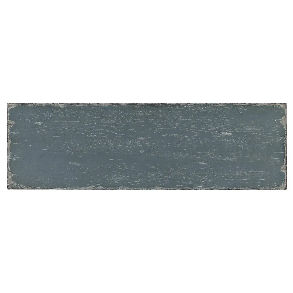 Baylee Distressed Oak Wood Media Cabinet - Blue