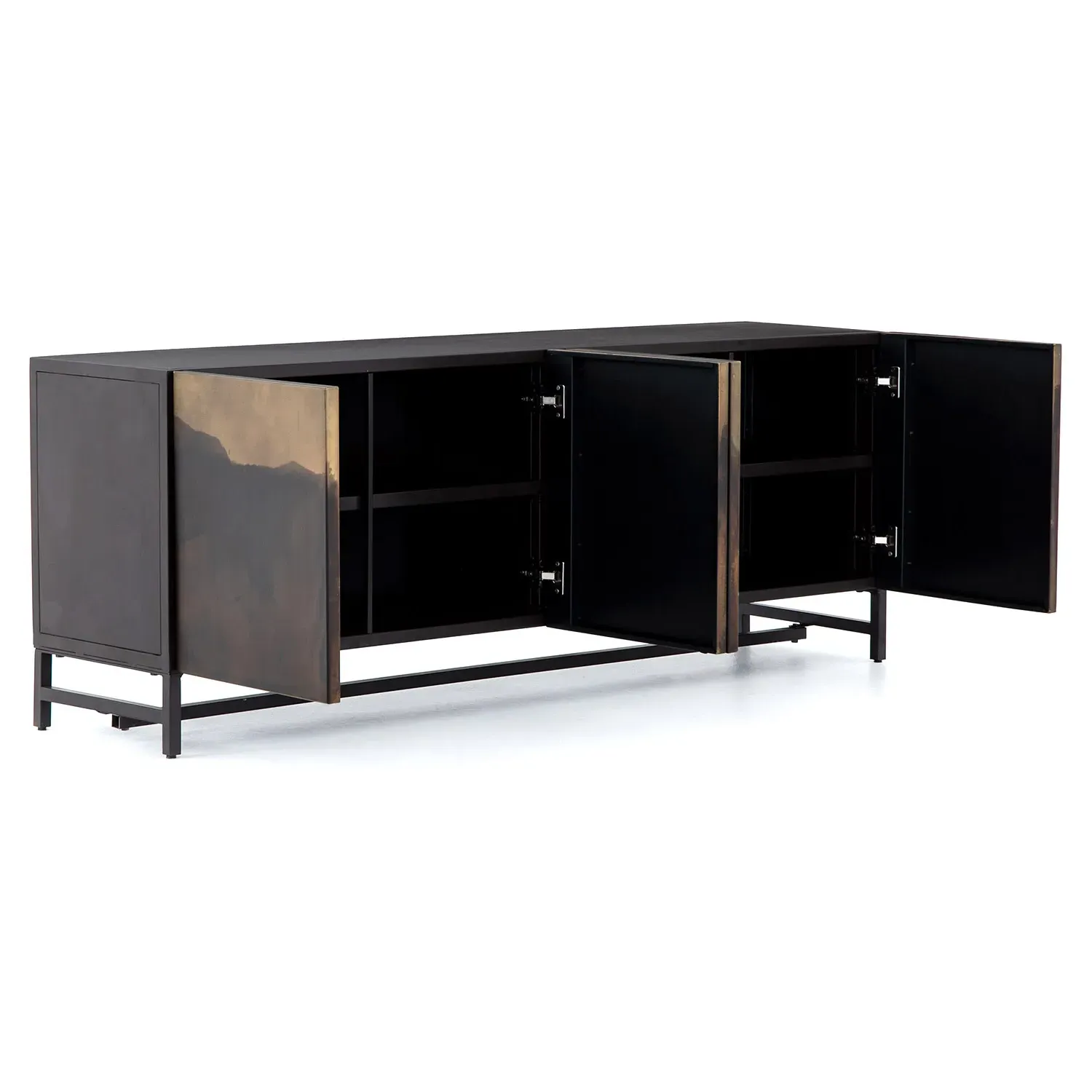 Baylor Industrial Media Console - Brown, Iron