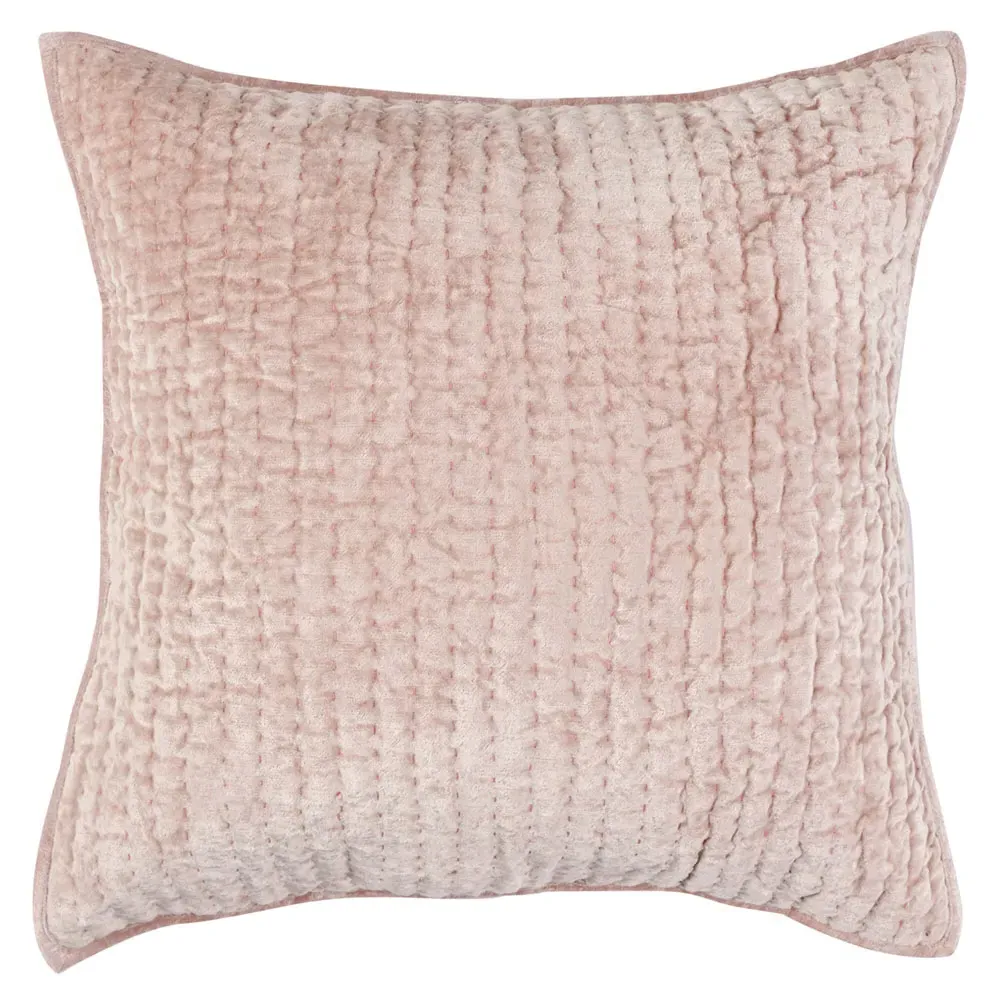 Beata Euro Pillow Sham - Pink, Velvet