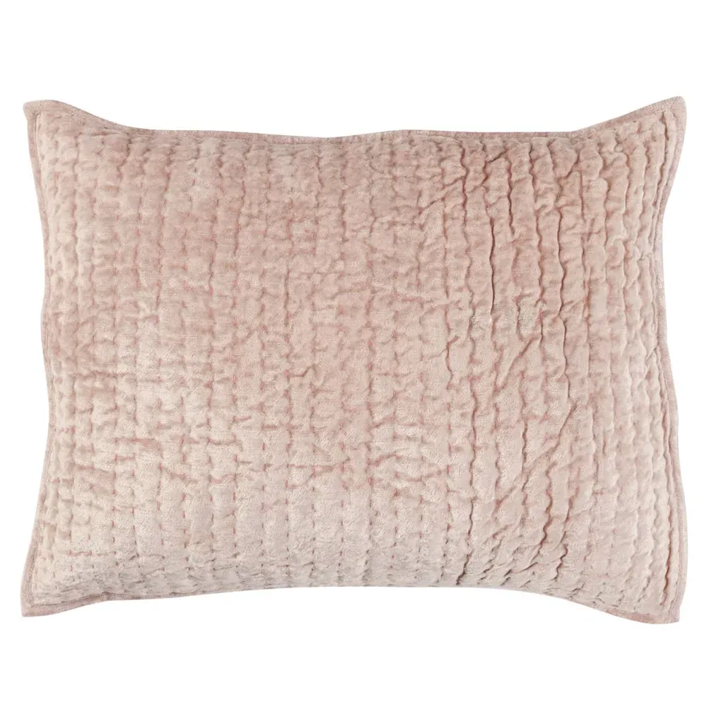 Beata Standard Pillow Sham - Pink, Velvet image