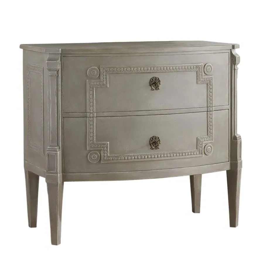 Beatrice 2 Drawer Nightstand - Grey