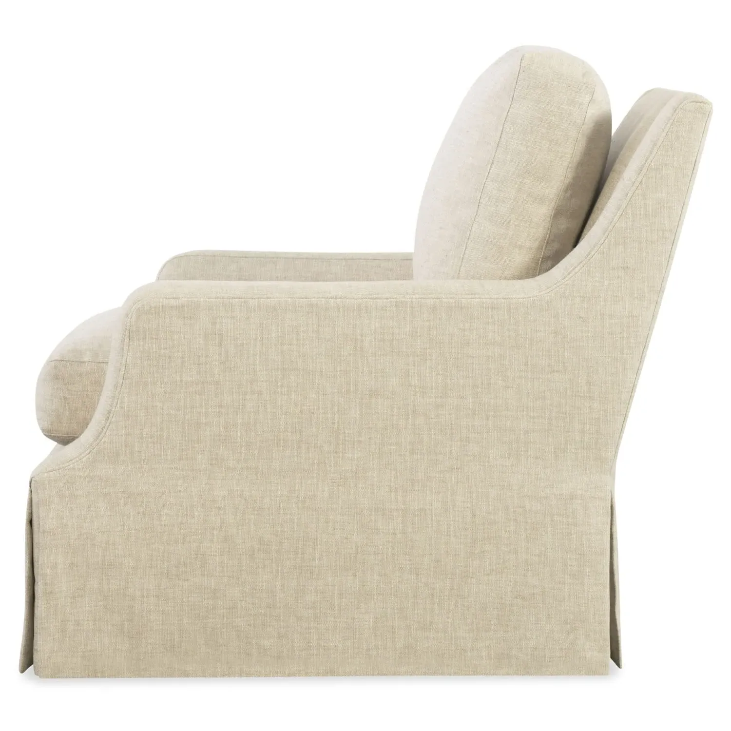 Beatrice Slipcovered Swivel Chair - Mocha