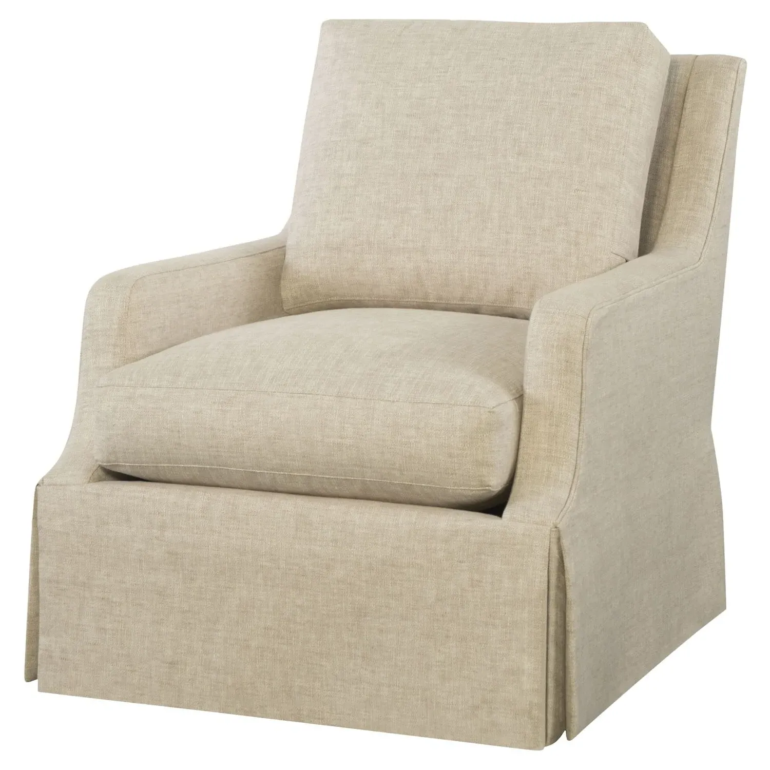 Beatrice Slipcovered Swivel Chair - Mocha image