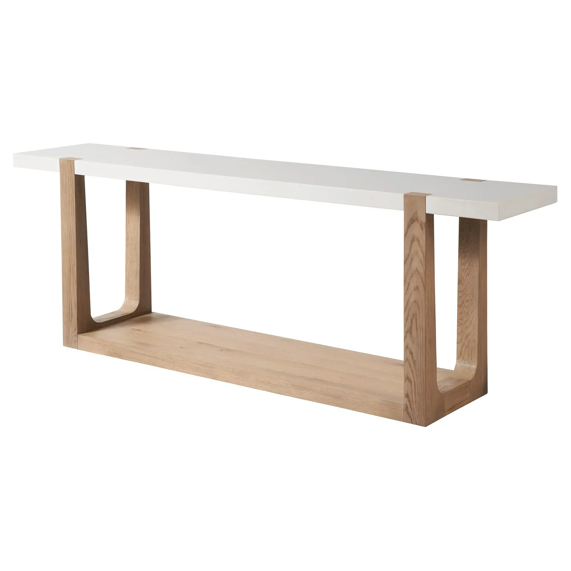 Beatrix Console Table with Storage - White, Quartz