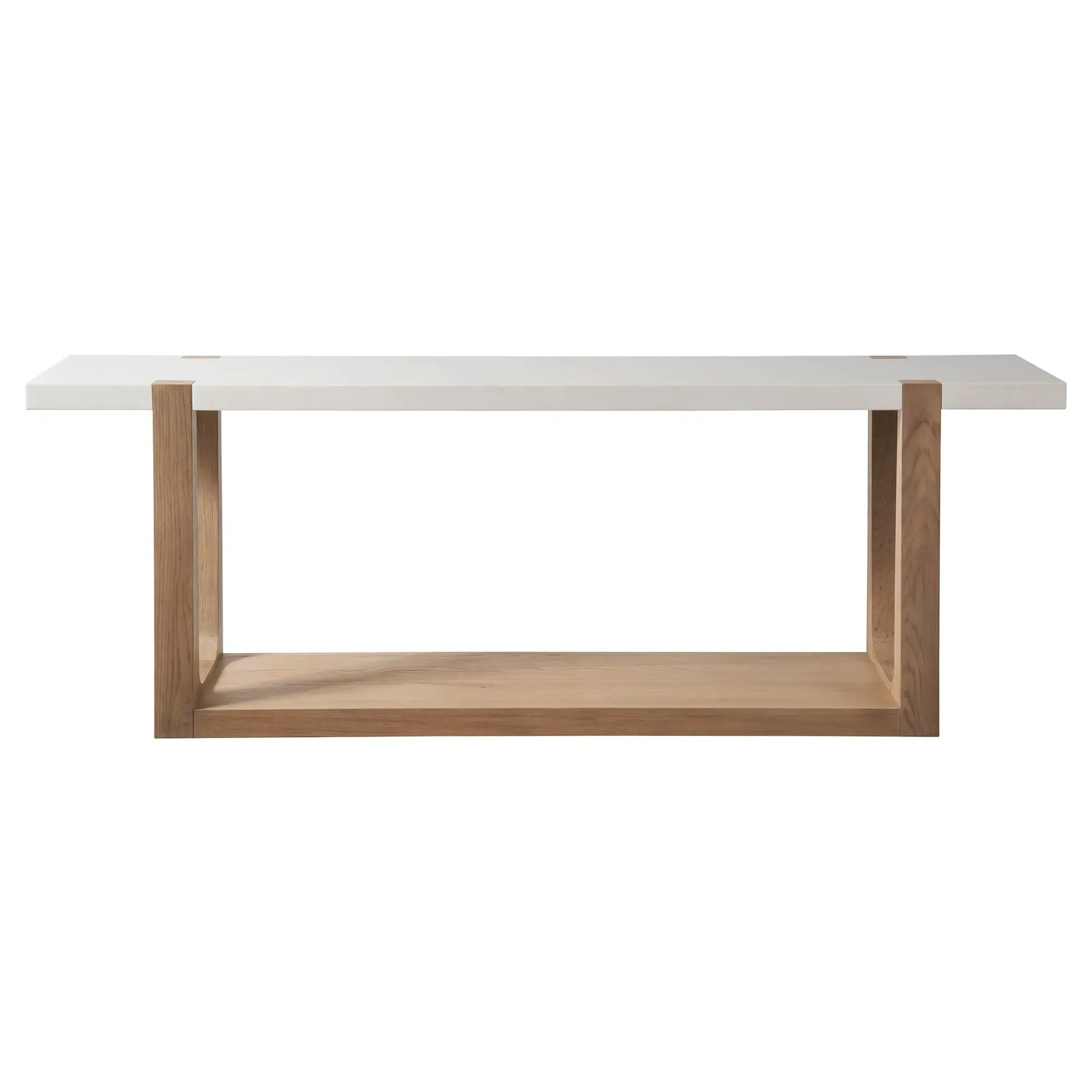 Beatrix Console Table with Storage - White, Quartz