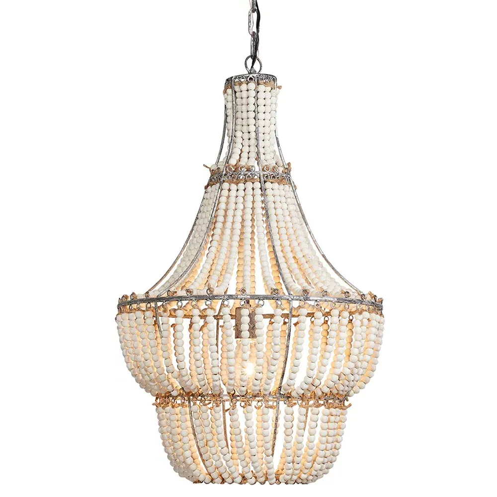 Beatrix Empire Chandelier - White, Wood