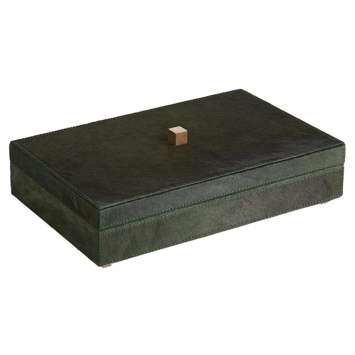 Beatrix Large Decorative Box - Green, Leather