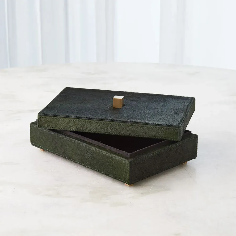 Beatrix Small Decorative Box - Green, Leather