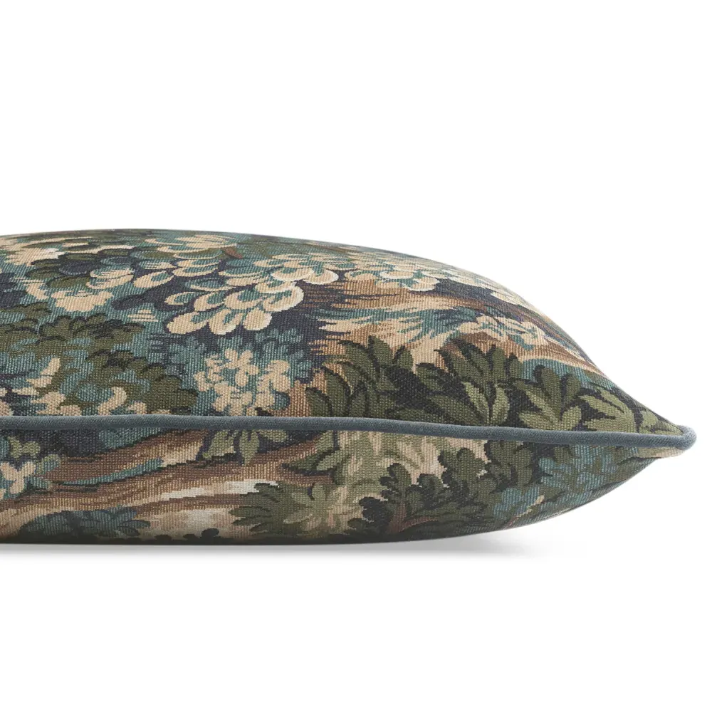 Beatrix Tapestry Forest Throw Pillow - Green, Cotton