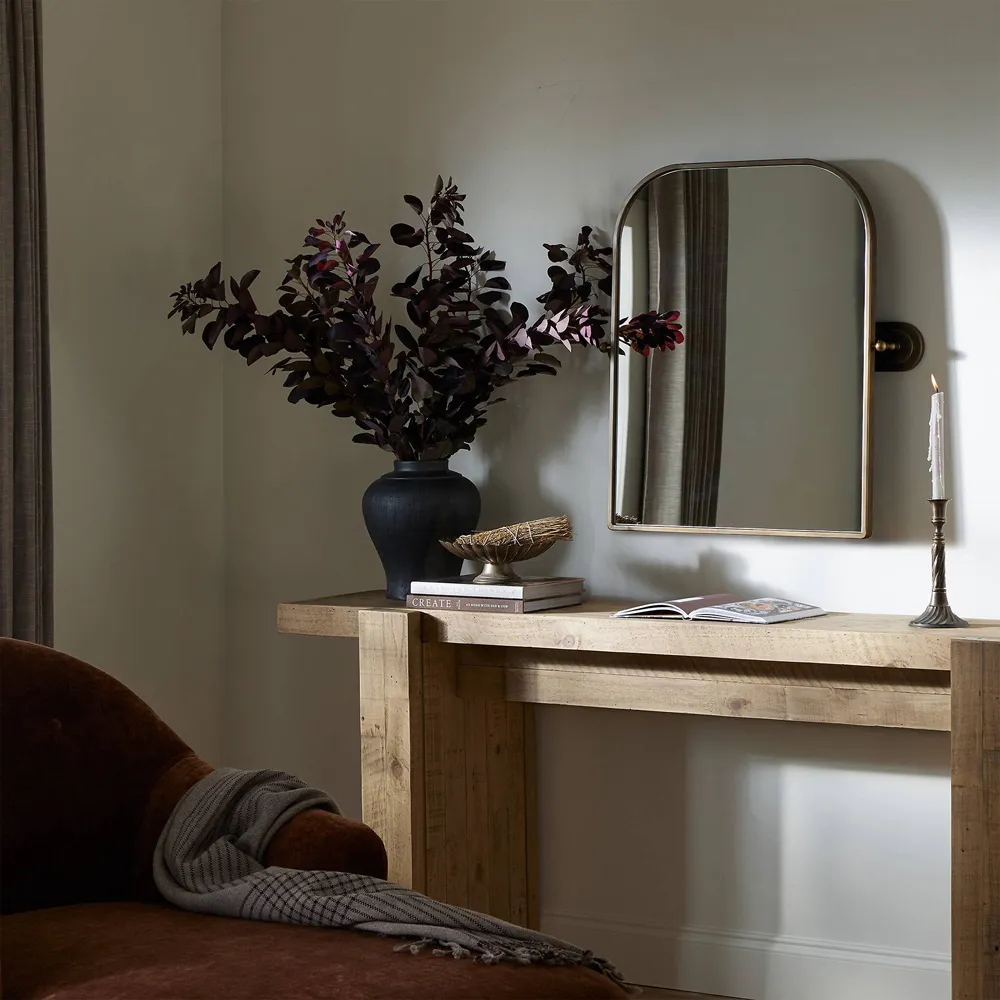 Beau Wall Mounted Mirror - Black, Iron