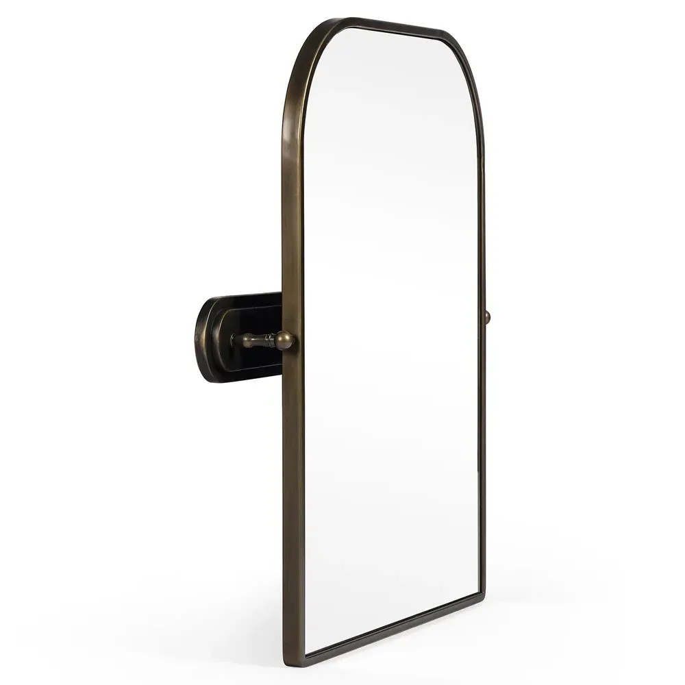 Beau Wall Mounted Mirror - Black, Iron