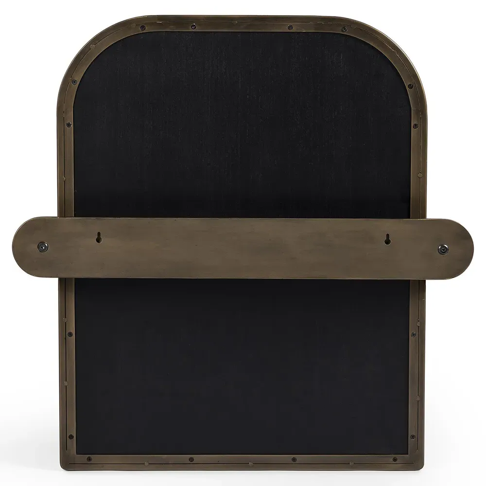 Beau Wall Mounted Mirror - Black, Iron