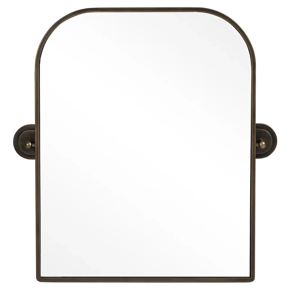Beau Wall Mounted Mirror - Black, Iron