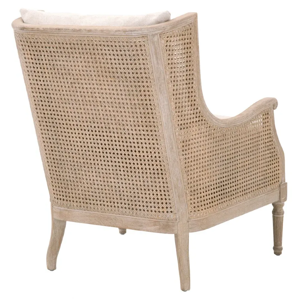 Beau Wing Arm Chair - Beige, Linen Blend