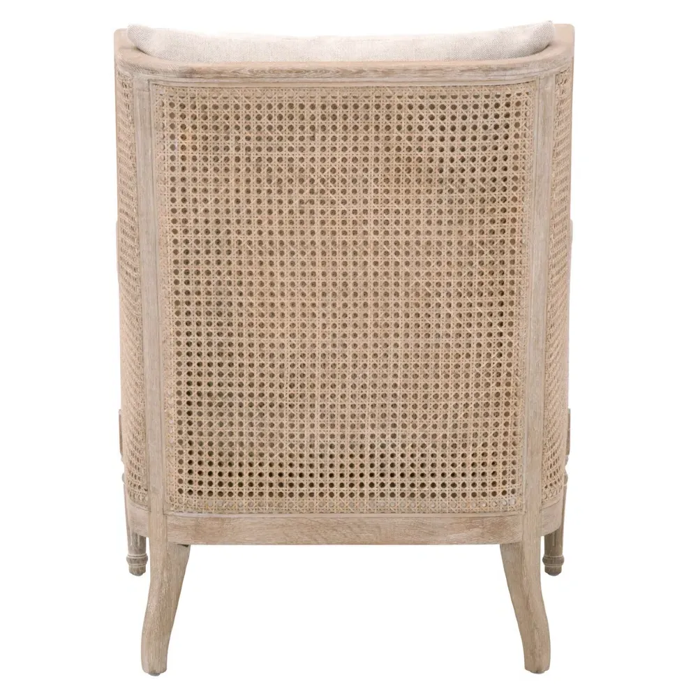 Beau Wing Arm Chair - Beige, Linen Blend