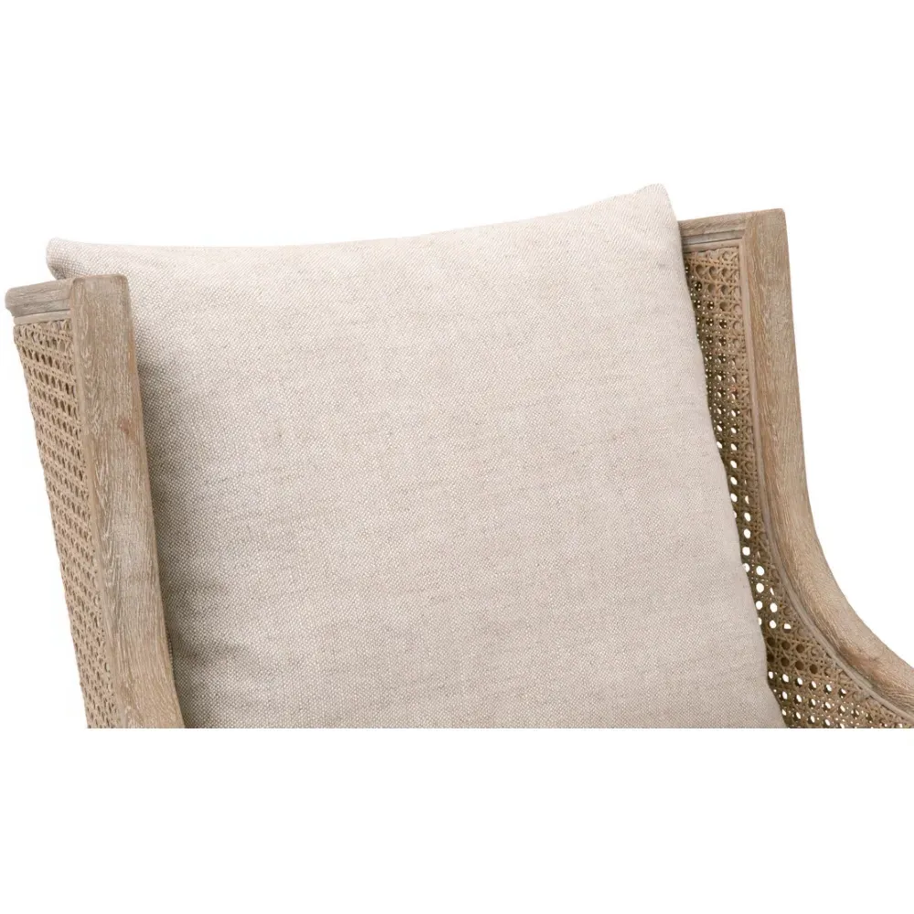 Beau Wing Arm Chair - Beige, Linen Blend