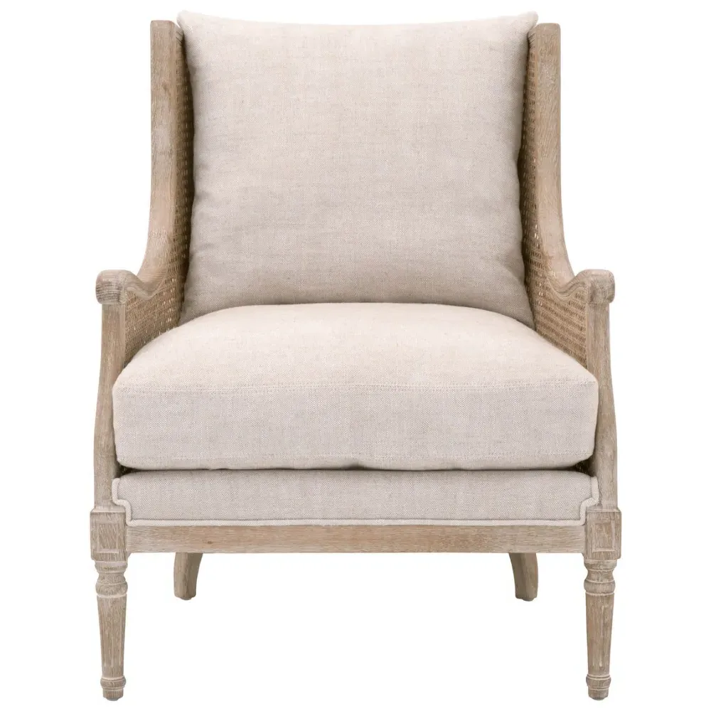 Beau Wing Arm Chair - Beige, Linen Blend image