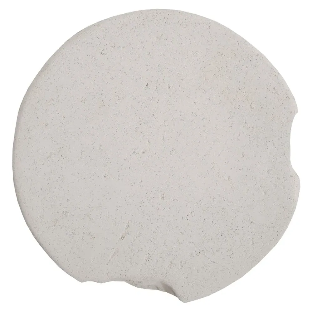 Beauden Round Outdoor Stool - Off-White, Resin