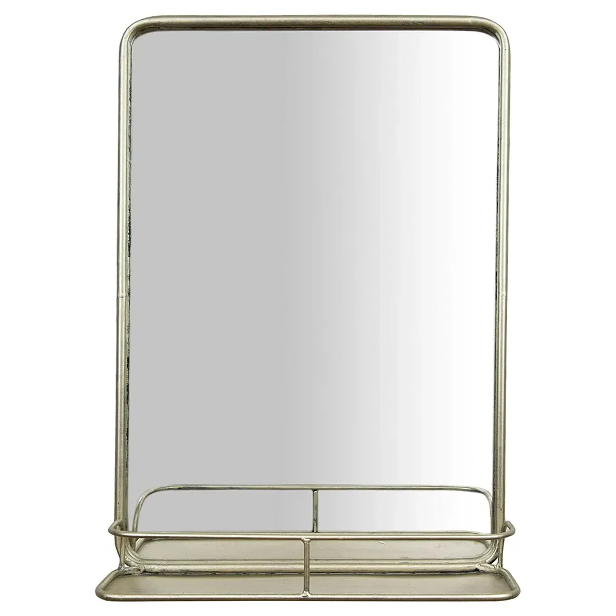 Beauden Wall Mirror with Shelf - Antique Nickel image