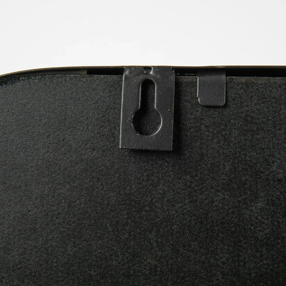 Beauden Wall Mirror with Shelf - Black, Iron