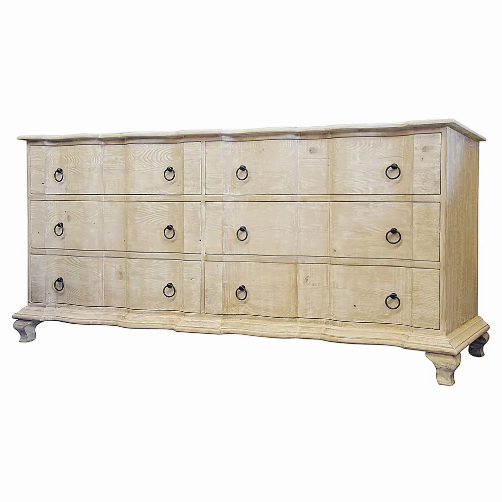 Beaufort Double Dresser - Grey Washed, Reclaimed Wood