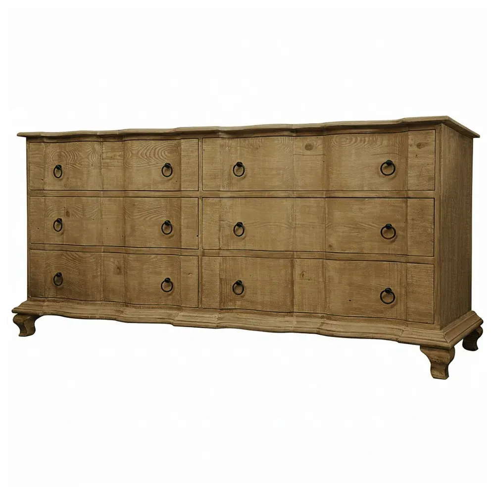 Beaufort Double Dresser - Light Brown, Reclaimed Wood
