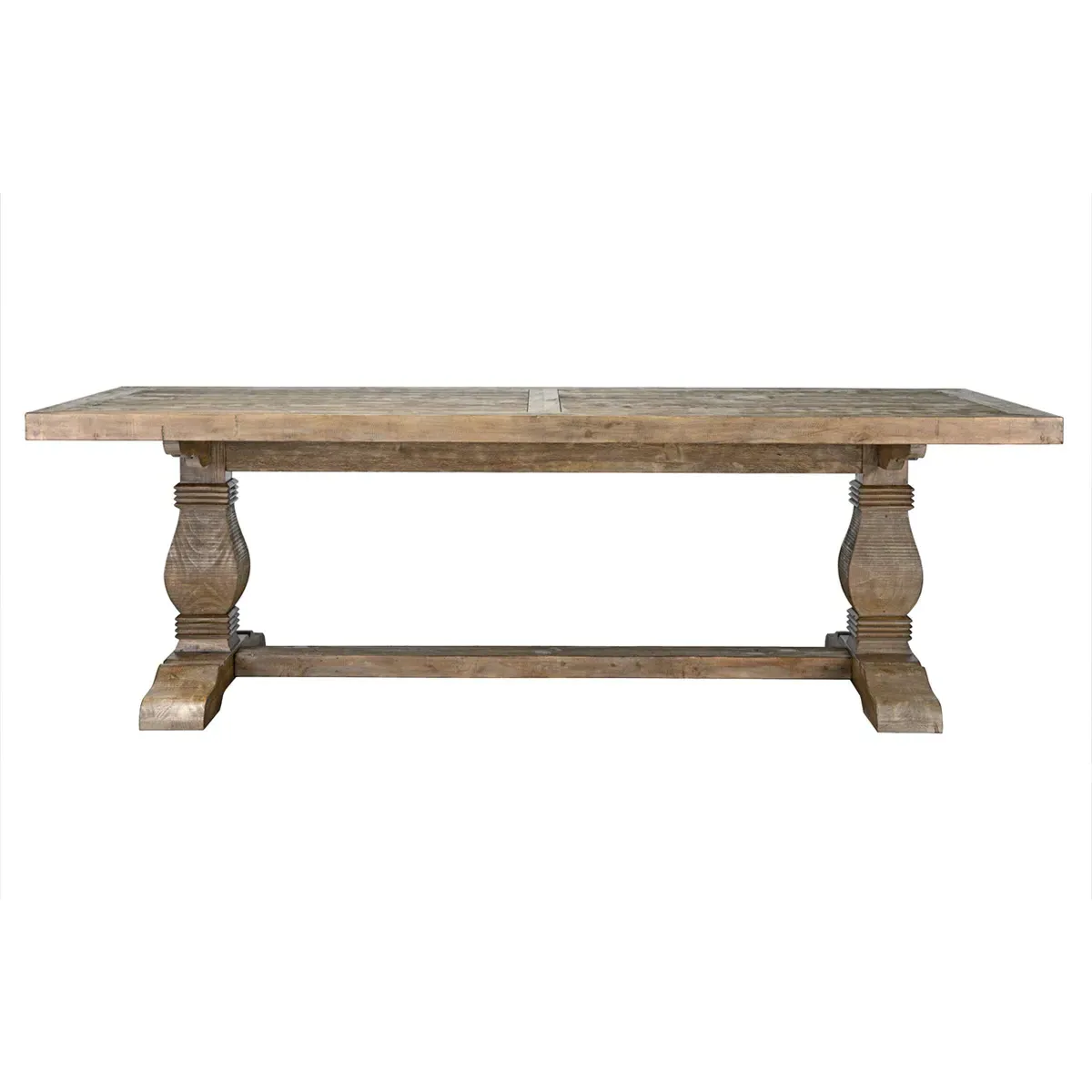 Becille Rectangular Dining Table - Brown, Pine Wood
