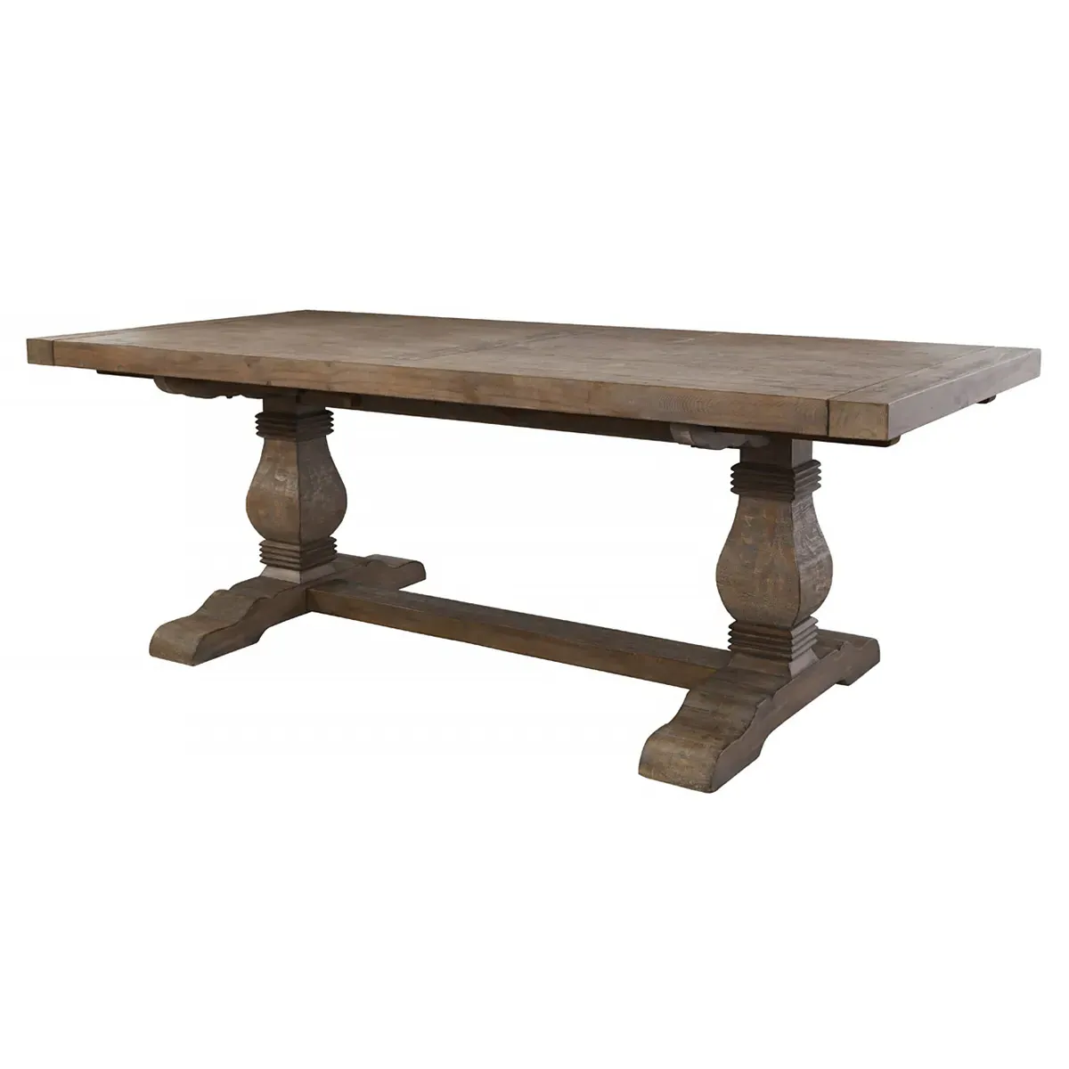 Becille Rectangular Extendable Dining Table - Brown, Pine Wood