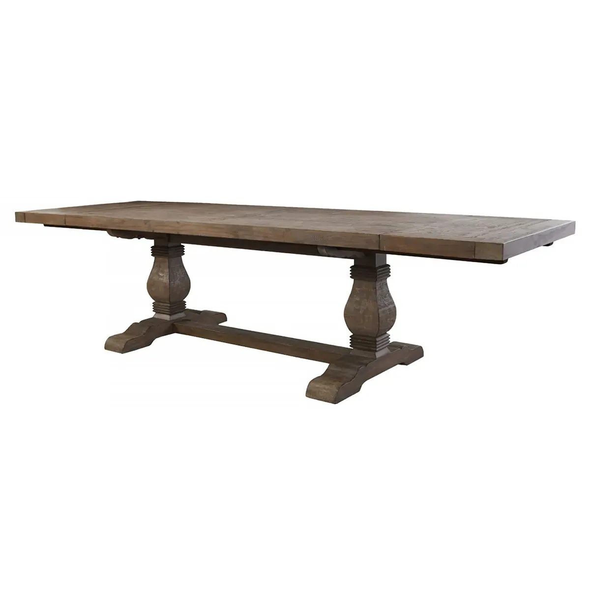 Becille Rectangular Extendable Dining Table - Brown, Pine Wood