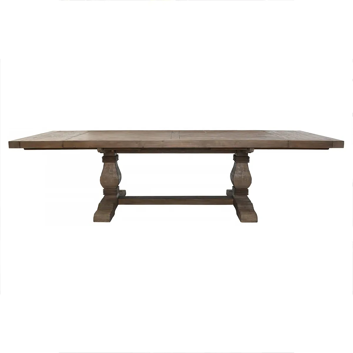 Becille Rectangular Extendable Dining Table - Brown, Pine Wood