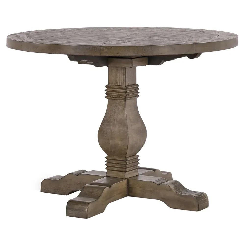 Becille Round Dining Table - Brown, Pine Wood image