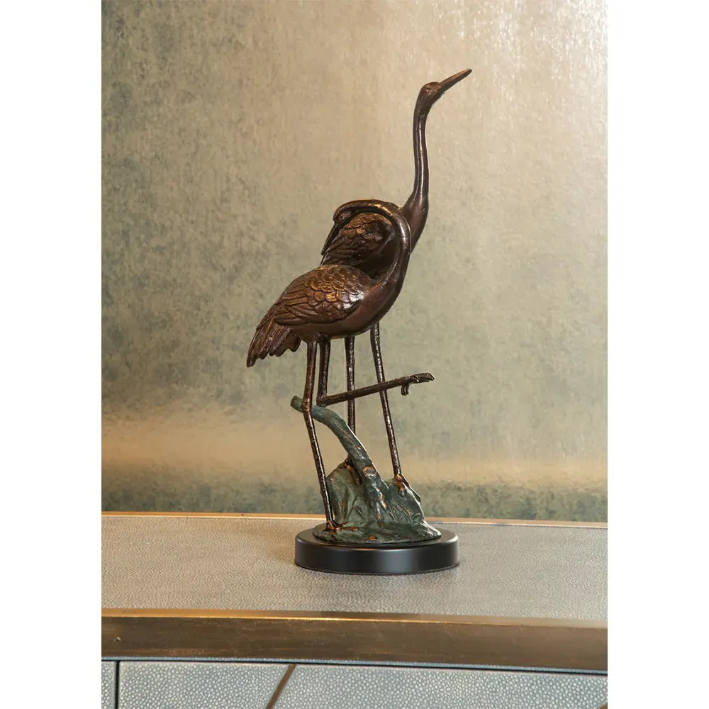 Becker Crane Statue - Bronze