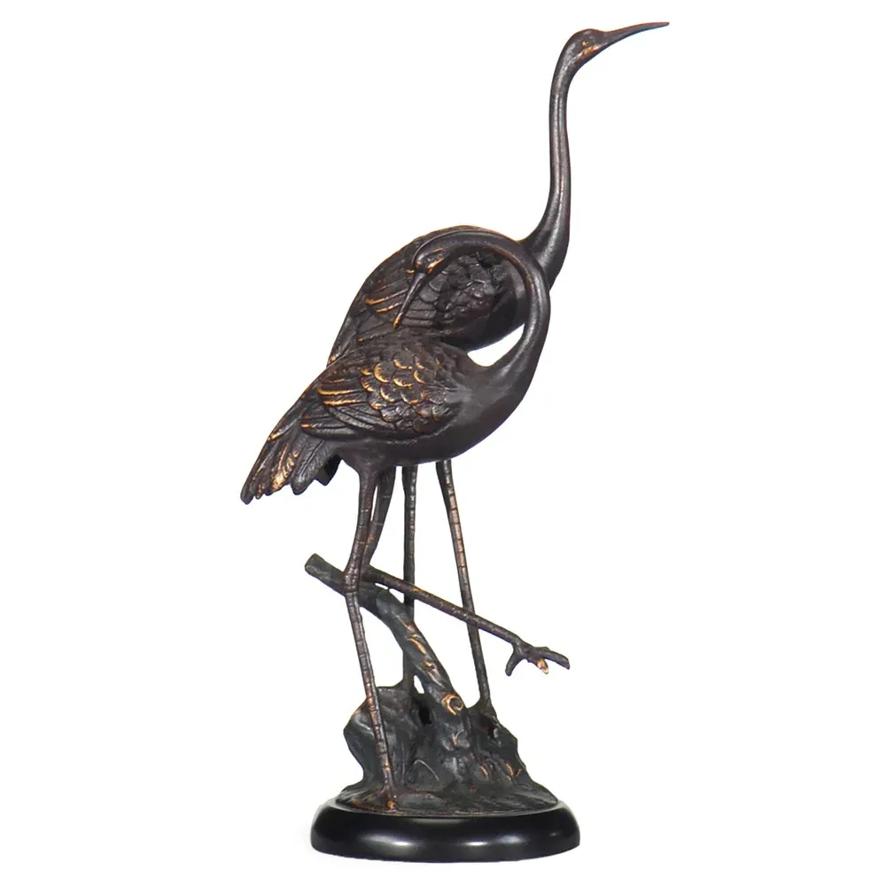 Becker Crane Statue - Bronze image