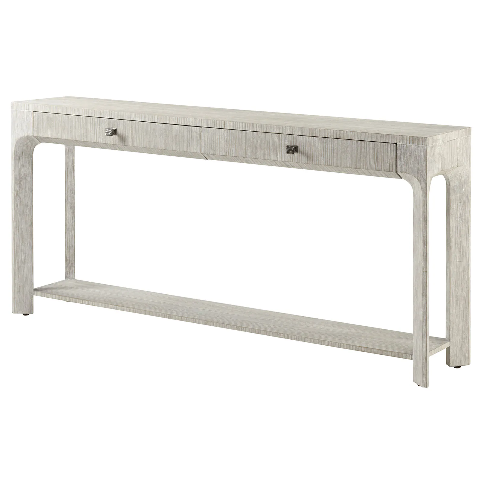 Beckett Console Table with Storage - White, Pine Wood