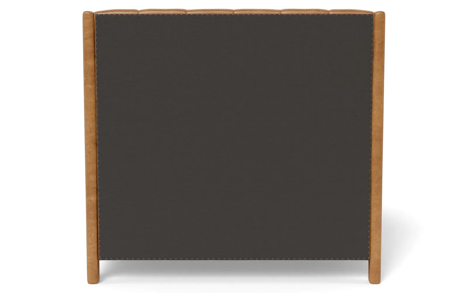 Beckett King Size Bed Frame - Caramel, Leather