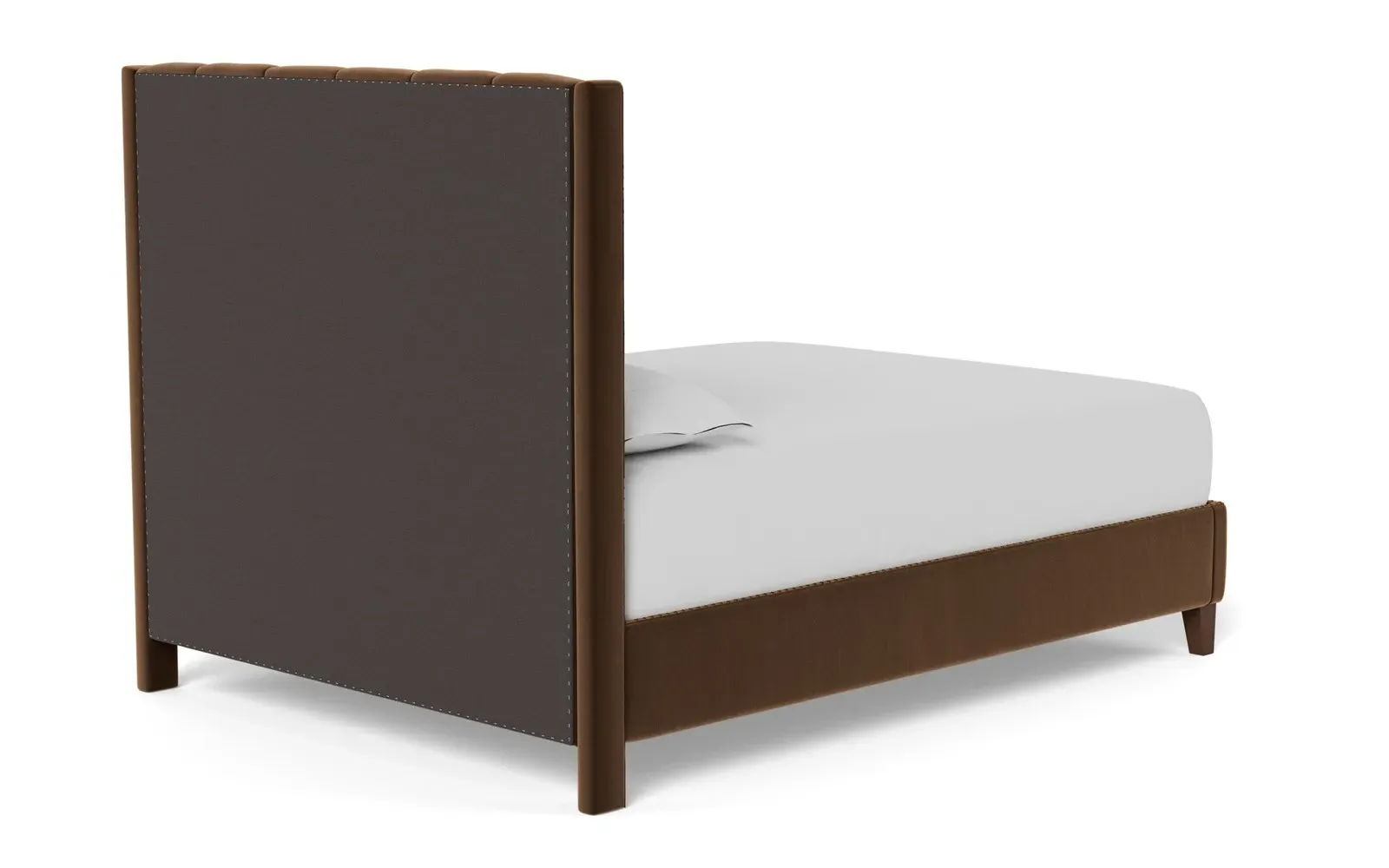 Beckett King Size Bed Frame - Molasses, Velvet