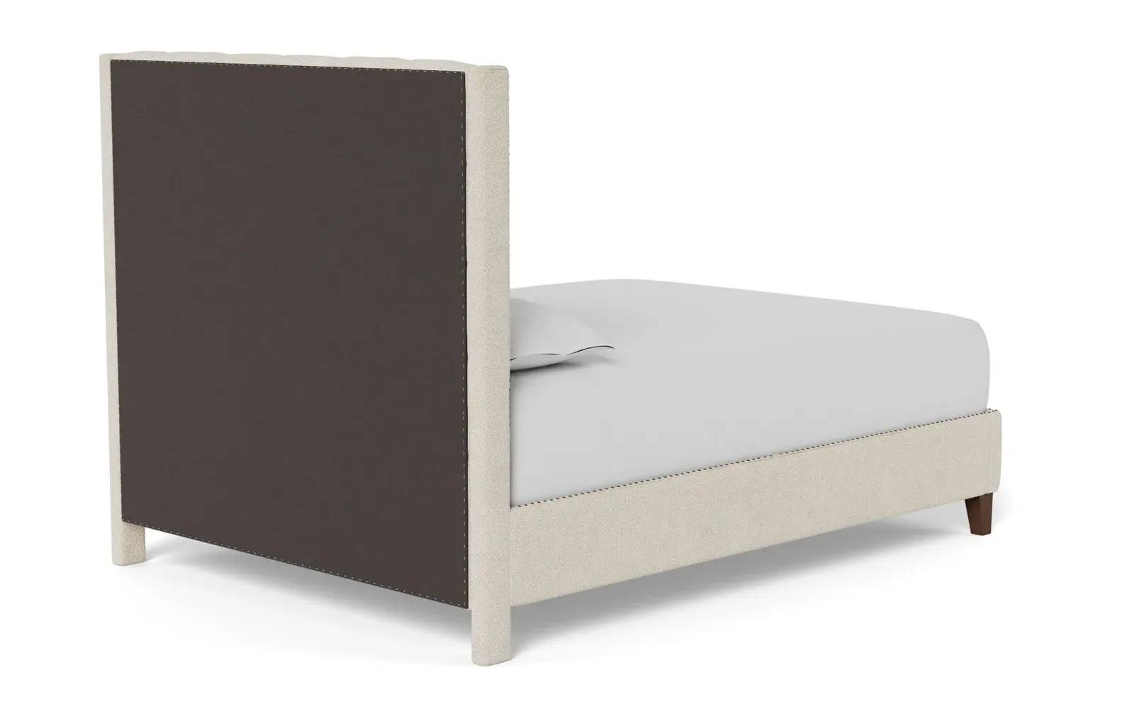 Beckett King Size Bed Frame - Sugar Cookie, Boucle