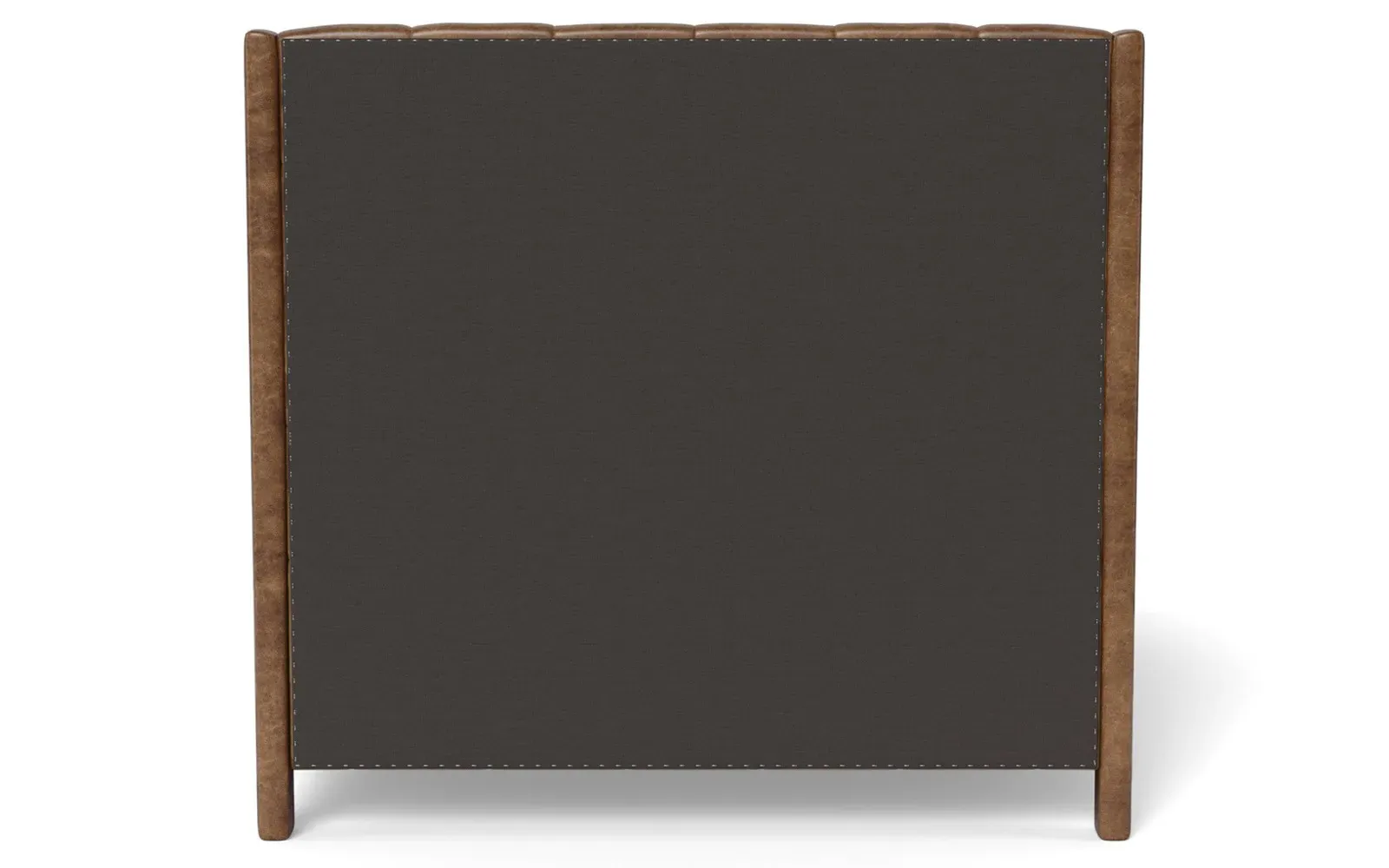 Beckett Queen Size Bed Frame - Milk Chocolate, Leather
