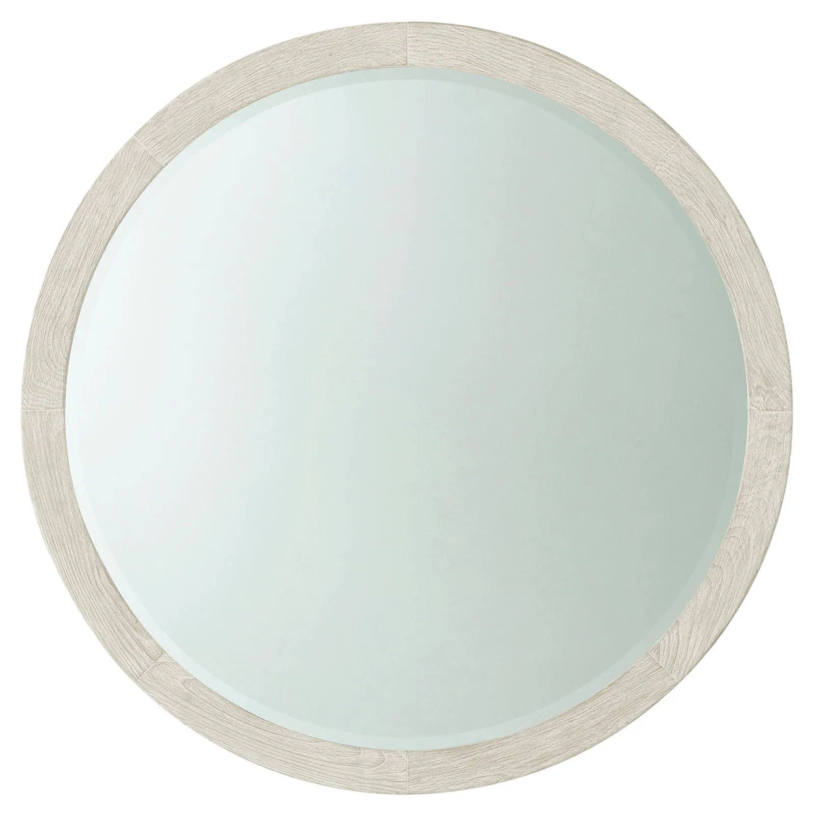 Beckett Round Wall Mirror - White, Pine Wood image
