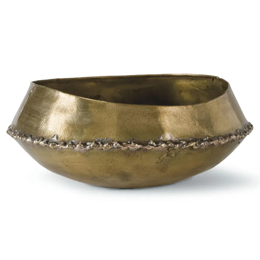 Bedouin Round Decorative Bowl - Gold, Steel image