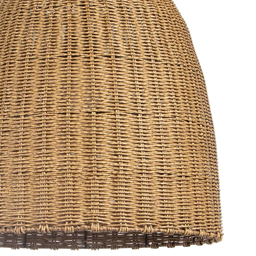 Beehive Large Woven Rattan Outdoor Pendant - Brown