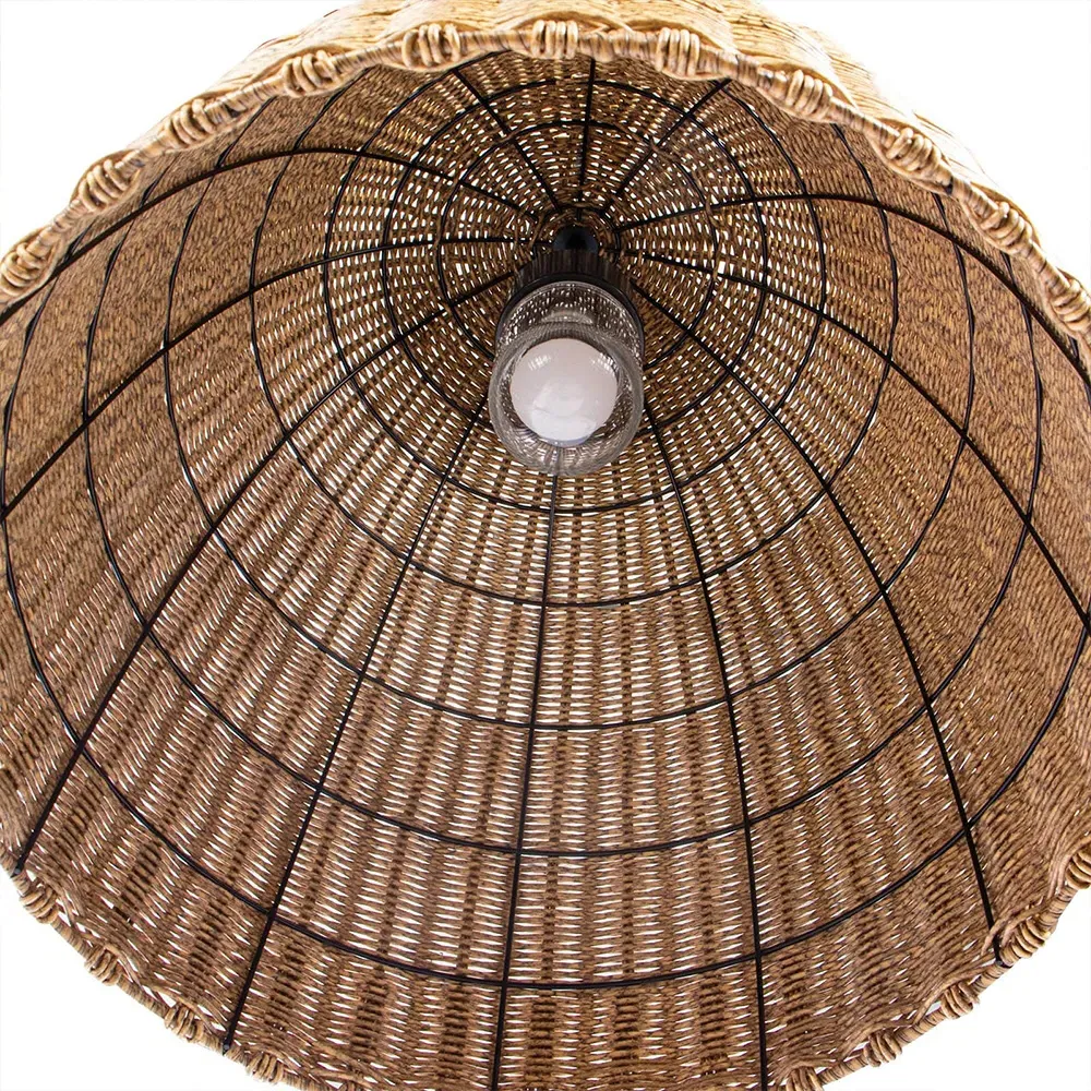 Beehive Large Woven Rattan Outdoor Pendant - Brown