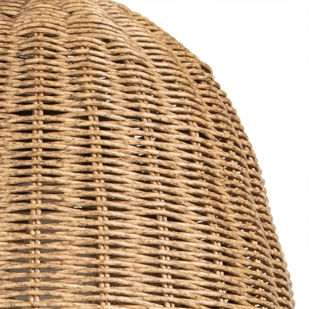 Beehive Small Woven Rattan Outdoor Pendant - Brown