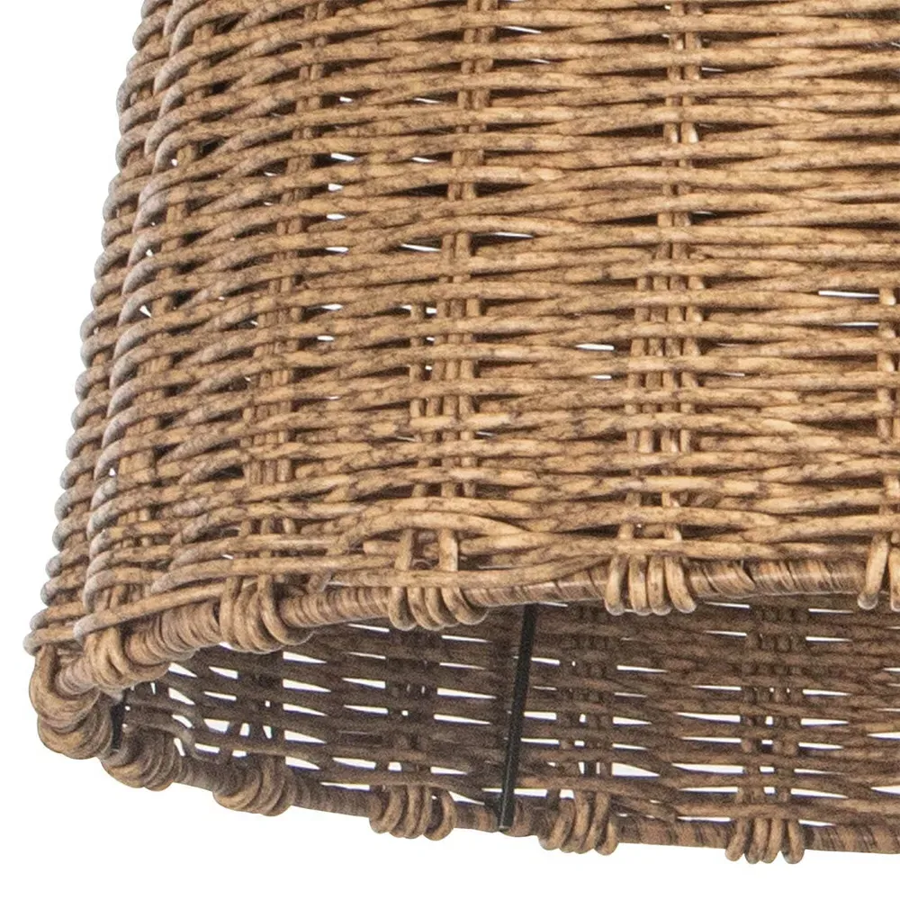 Beehive Small Woven Rattan Outdoor Pendant - Brown