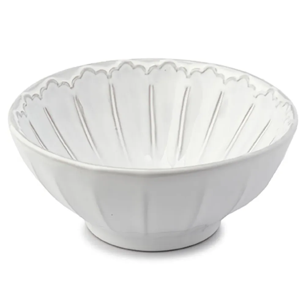Bella Bianca Cresta Cereal Bowl - White, Stoneware image