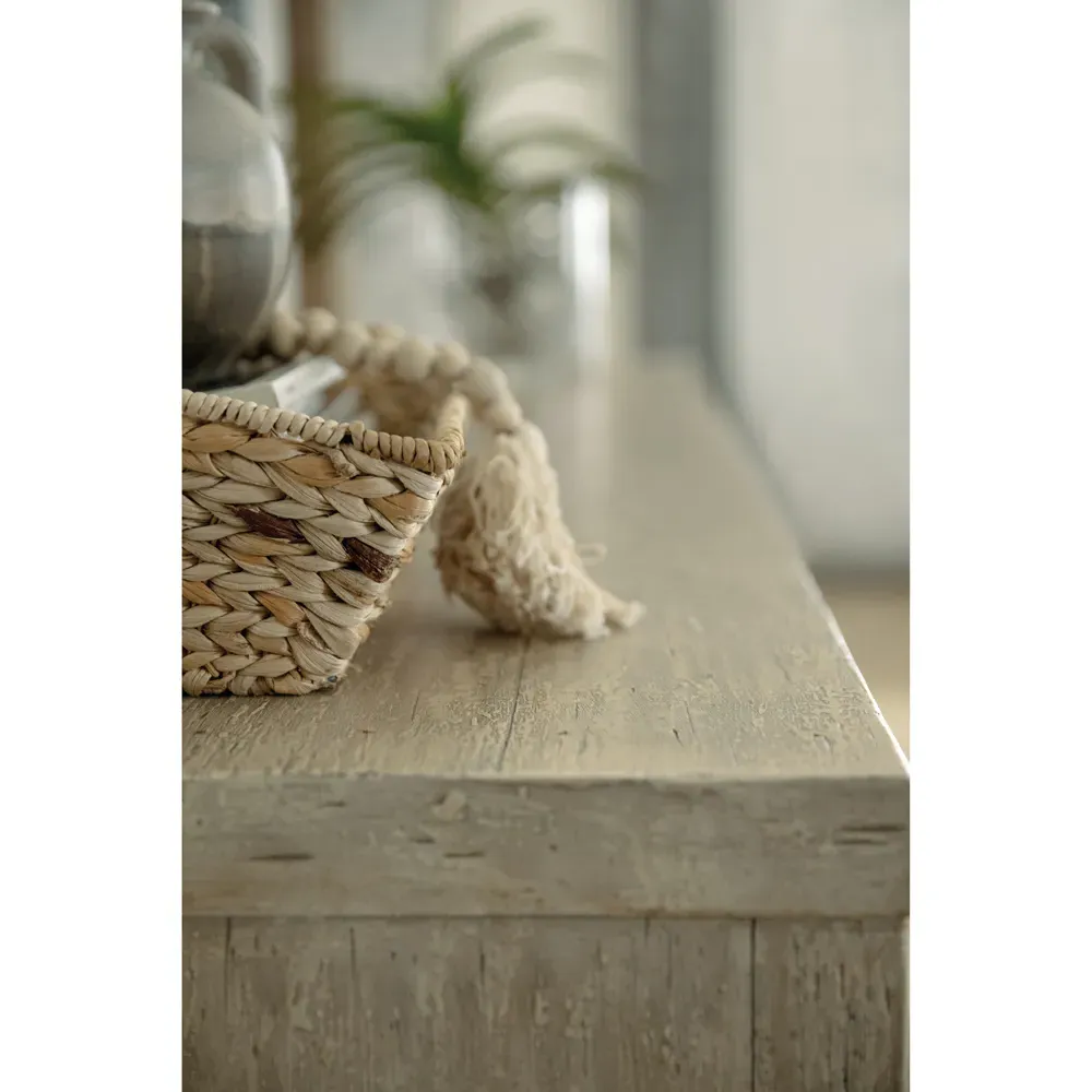 Bella Coastal Beach Wood Media Cabinet - White