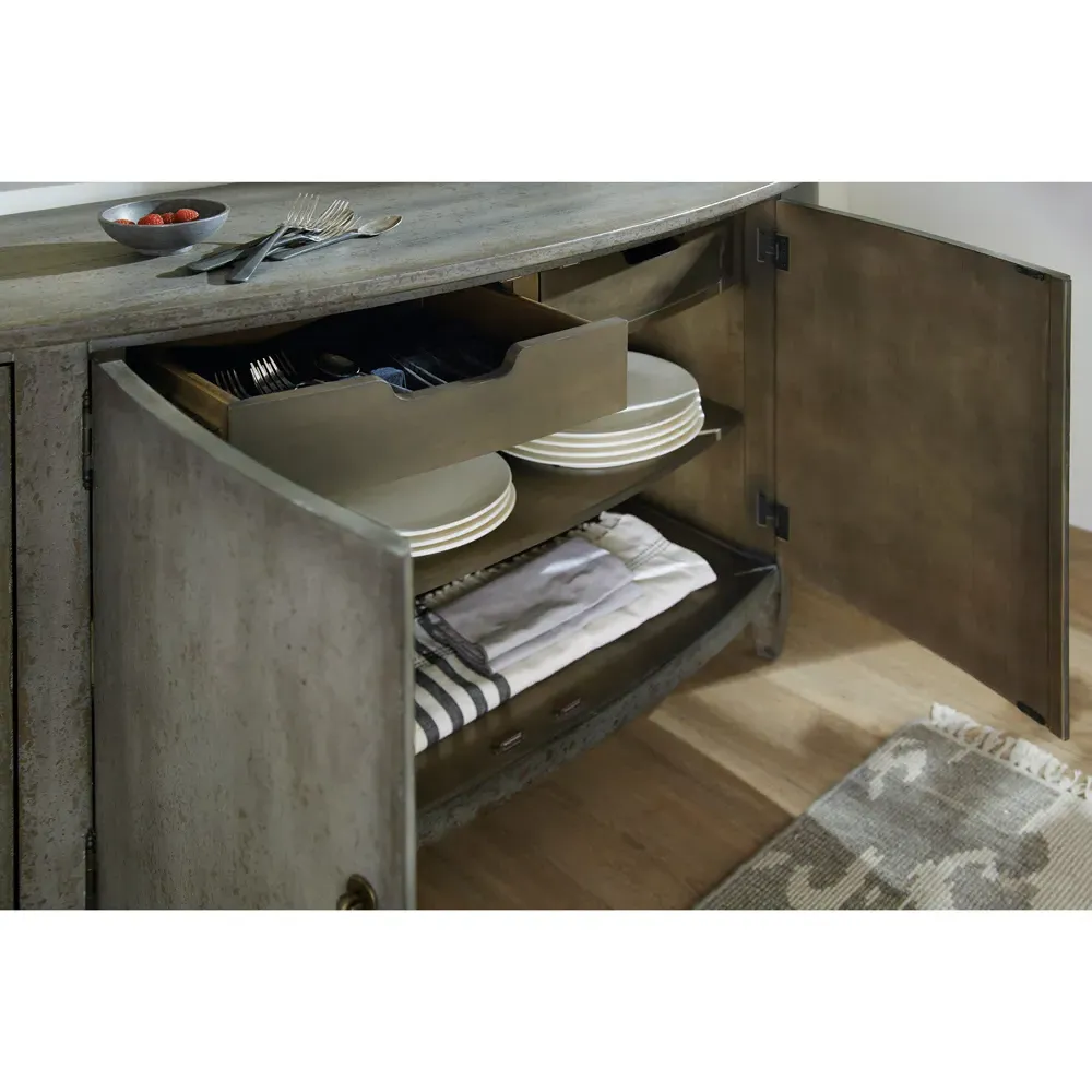 Bella Industrial Buffet Sideboard - Grey, Wood